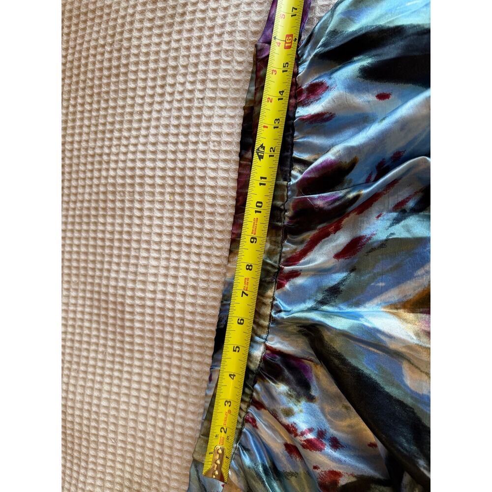 Boho Hippie Tie Dye Retro Silkey Elastic Waist Maxi/ Midi Skirt Lg Her Destiny - Picture 16 of 16